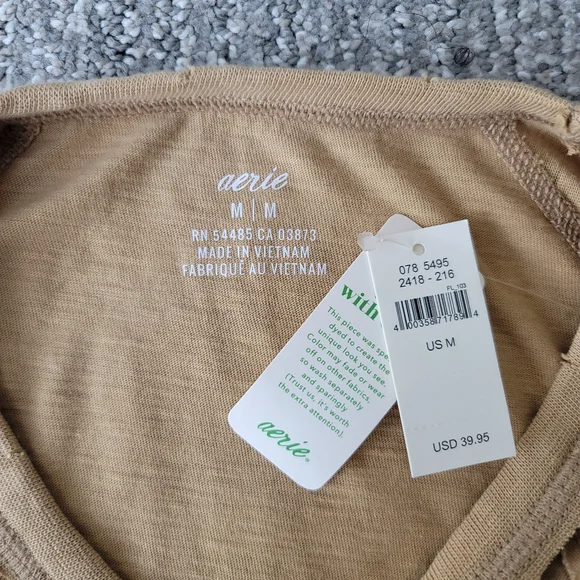 NWT Aerie Game Night Champion Long Sleeve Graphic Tee, Medium, Mustard Yellow - Picture 8 of 8